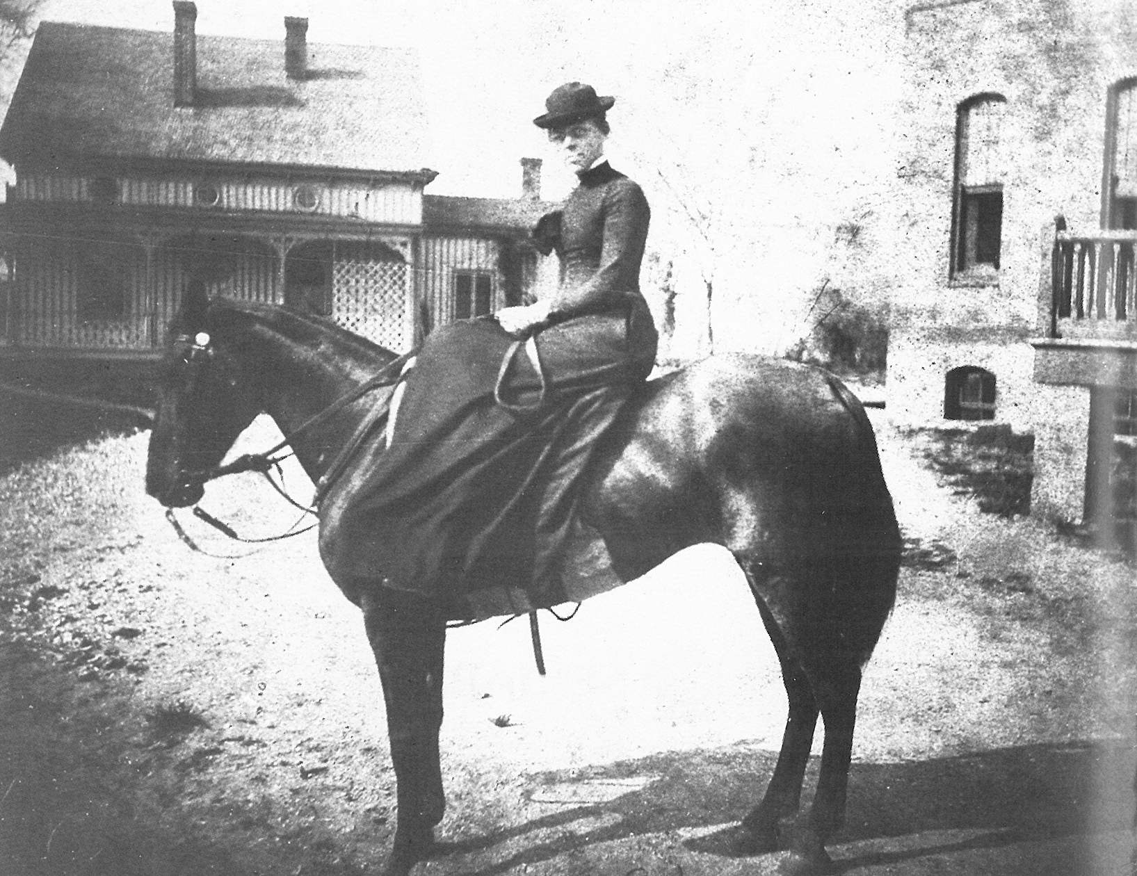 Dixie Hospital 1890 Alice Bacon on Horseback