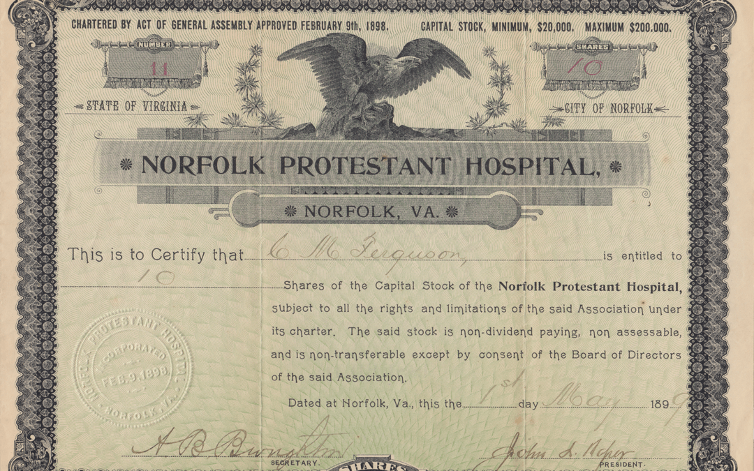 The Retreat for the Sick Becomes Norfolk Protestant Hospital