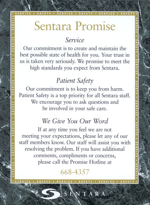 Patient safety promise